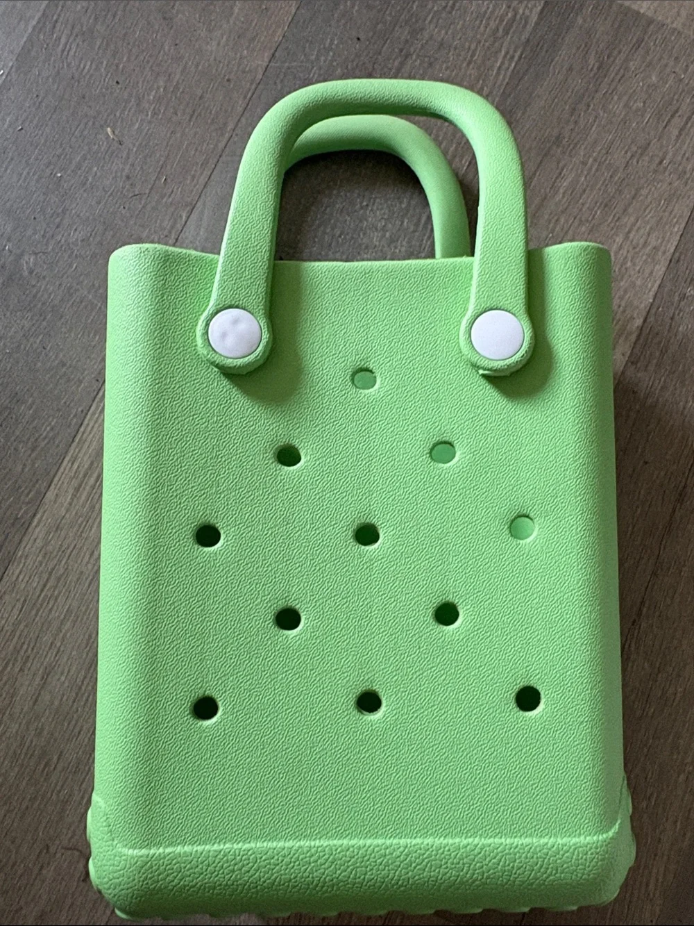 Green Mini Tote Bag with Top Handles